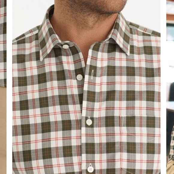 NWOT Men's UNTUCKit Wrinkle-Free Harwin Shirt in Olive Multi Plaid | Size XL - Picture 3 of 13